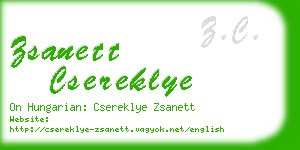 zsanett csereklye business card